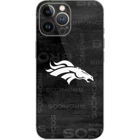 NFL Denver Broncos Black & White iPhone 14 Pro Max Skin