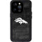 NFL Denver Broncos Black & White iPhone 14 Pro Waterproof Case