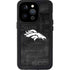 NFL Denver Broncos Black & White iPhone 14 Pro Waterproof Case