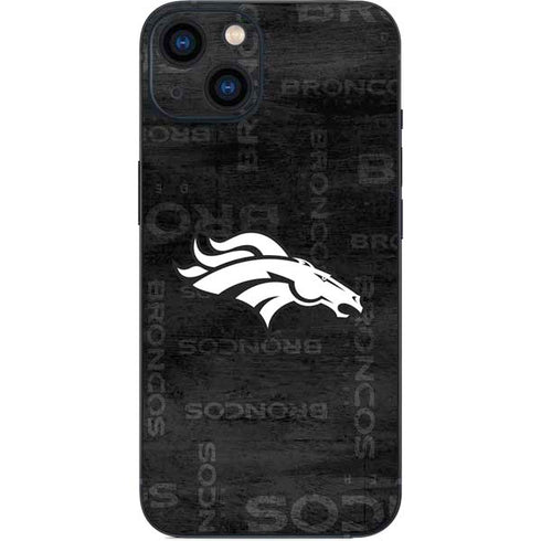 NFL Denver Broncos Black & White iPhone 14 Skin
