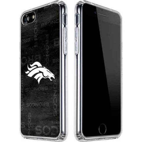 NFL Denver Broncos Black & White iPhone SE (2nd & 3rd Gen) Clear Case