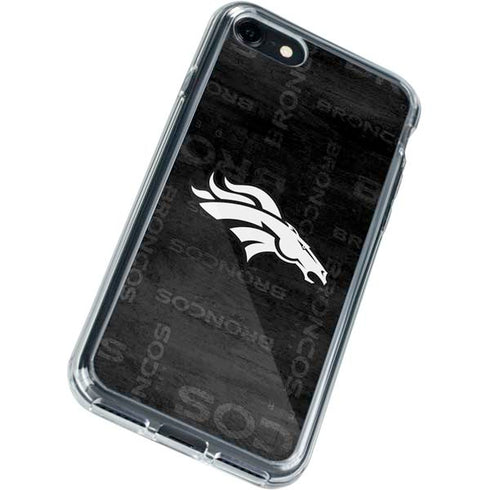 NFL Denver Broncos Black & White iPhone SE (2nd & 3rd Gen) Clear Case