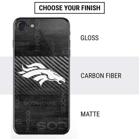 NFL Denver Broncos Black & White iPhone SE (2nd & 3rd Gen) Skin