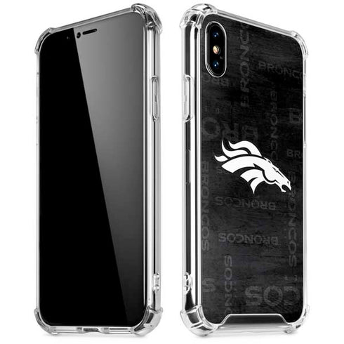 NFL Denver Broncos Black & White iPhone XS Max Clear Case