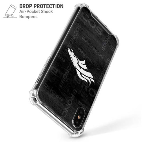 NFL Denver Broncos Black & White iPhone XS Max Clear Case