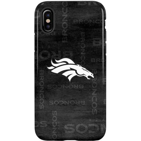 NFL Denver Broncos Black & White iPhone XS Pro Case