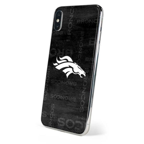 NFL Denver Broncos Black & White iPhone XS Skin