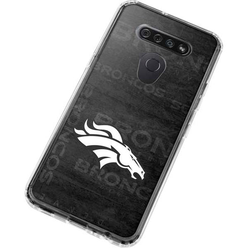 NFL Denver Broncos Black & White LG K51/Q51 Clear Case