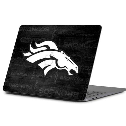 NFL Denver Broncos Black & White Apple MacBook Pro 13-inch Skin