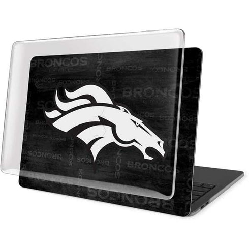 NFL Denver Broncos Black & White MacBook Pro 15in (2016-19) Case plus Skin