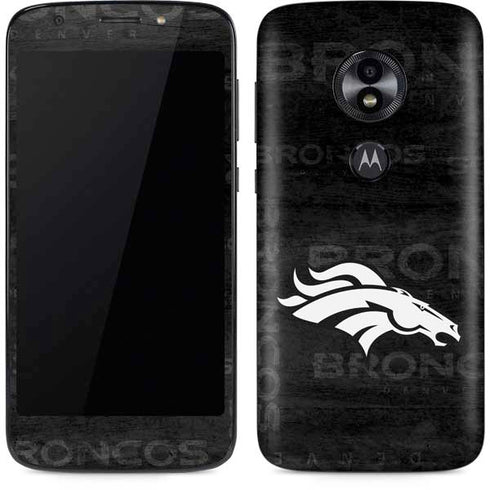 NFL Denver Broncos Black & White Moto E5 Play Skin