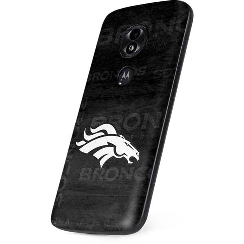 NFL Denver Broncos Black & White Moto E5 Play Skin