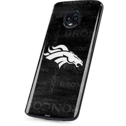 NFL Denver Broncos Black & White Moto G6 Skin