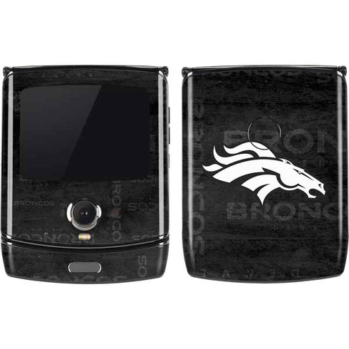 NFL Denver Broncos Black & White Motorola RAZR Skin