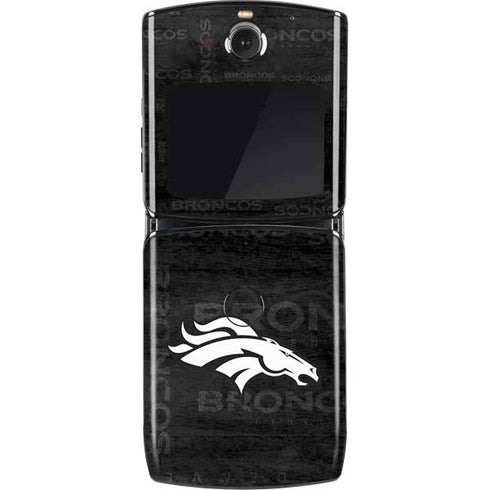 NFL Denver Broncos Black & White Motorola RAZR Skin