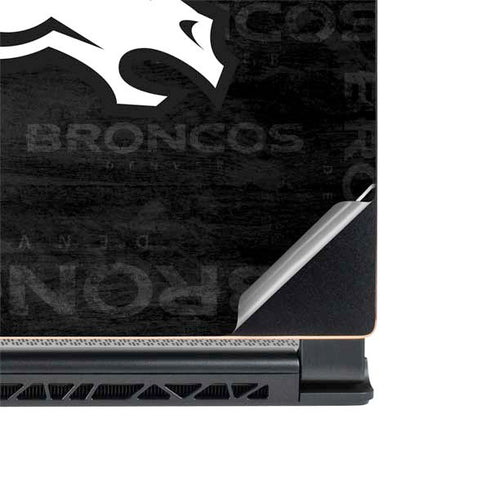 NFL Denver Broncos Black & White MSI GS65 Stealth Laptop Skin