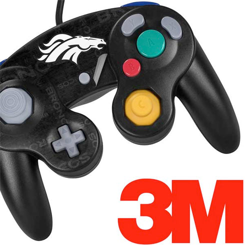NFL Denver Broncos Black & White Nintendo GameCube Controller Skin