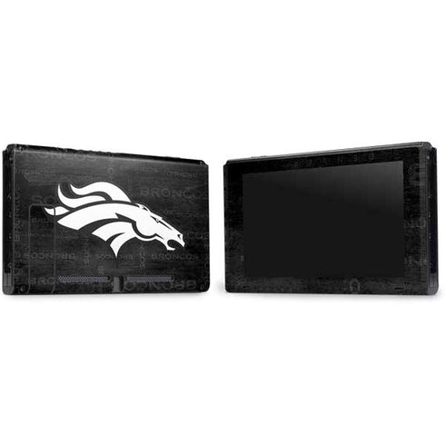 NFL Denver Broncos Black & White Nintendo Switch Bundle Skin