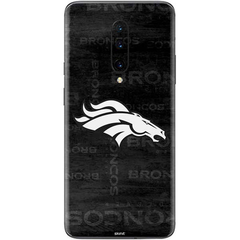 NFL Denver Broncos Black & White OnePlus 7 Pro Skin