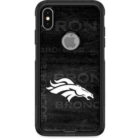NFL Denver Broncos Black & White Otterbox Commuter iPhone Skin