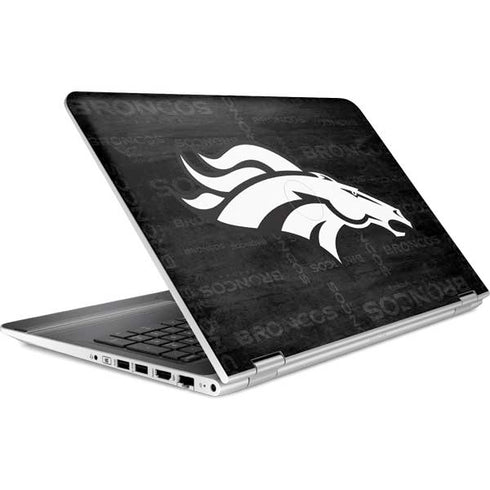 NFL Denver Broncos Black & White HP Pavilion Skin