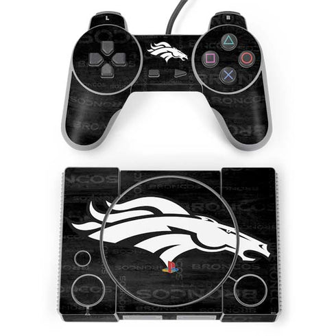 NFL Denver Broncos Black & White PlayStation Classic Bundle Skin