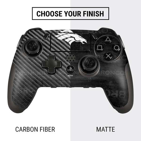 NFL Denver Broncos Black & White PlayStation Scuf Vantage 2 Controller Skin