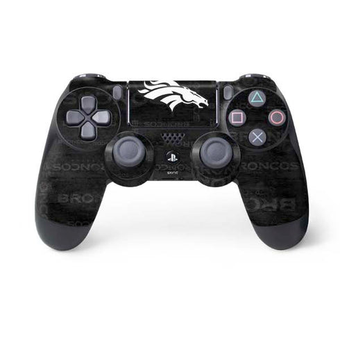 NFL Denver Broncos Black & White PS4 Controller Skin