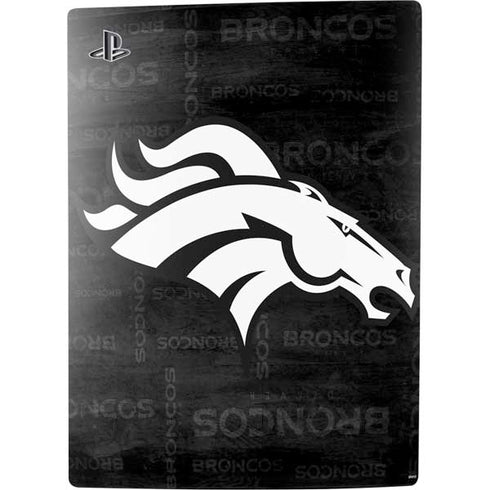 NFL Denver Broncos Black & White PS5 Bundle Skin