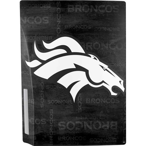 NFL Denver Broncos Black & White PS5 Bundle Skin