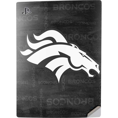 NFL Denver Broncos Black & White PS5 Digital Edition Console Skin