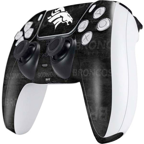 NFL Denver Broncos Black & White PS5 Controller Skin