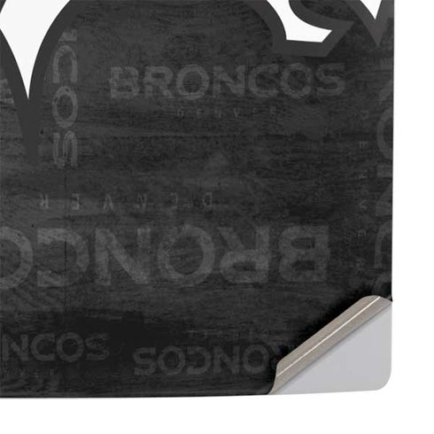NFL Denver Broncos Black & White PS5 Slim Disk Console Skin