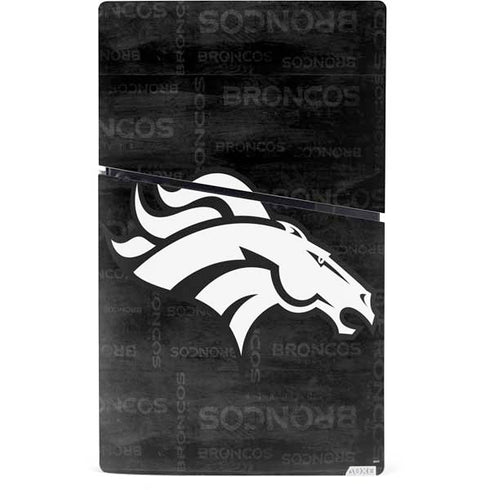 NFL Denver Broncos Black & White PS5 Slim Digital Edition Bundle Skin