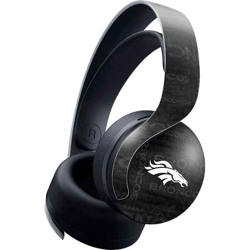 NFL Denver Broncos Black & White PULSE 3D Wireless Headset for PS5 Skin