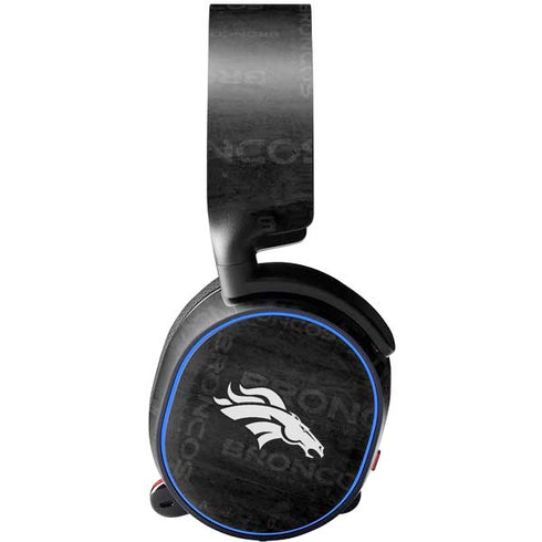 NFL Denver Broncos Black & White SteelSeries Arctis 5 Skin