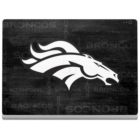 NFL Denver Broncos Black & White Surface Book 2 15in Skin