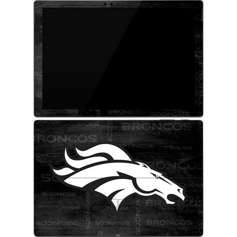 NFL Denver Broncos Black & White Surface Pro 7 Skin