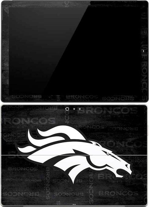NFL Denver Broncos Black & White Surface Pro (2017) Skin