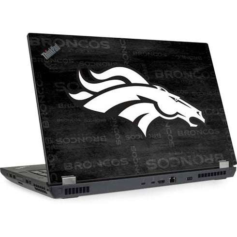 NFL Denver Broncos Black & White Lenovo ThinkPad Skin