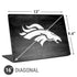 NFL Denver Broncos Black & White Universal Laptop 16in (13 x 9.4in) Skin