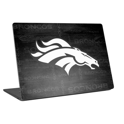 NFL Denver Broncos Black & White Universal Laptop 16in (13 x 9.4in) Skin