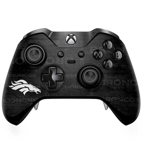 NFL Denver Broncos Black & White Xbox One Elite Controller Skin