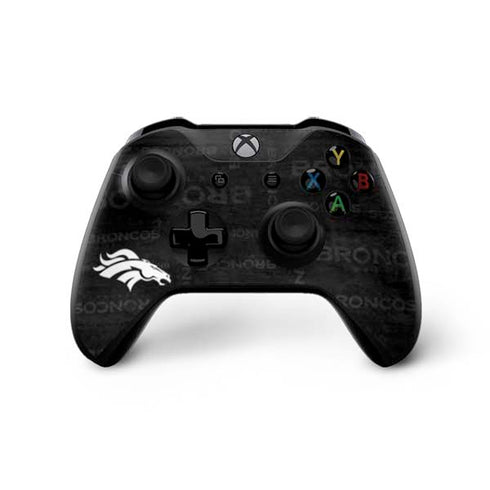 NFL Denver Broncos Black & White Xbox One X Bundle Skin