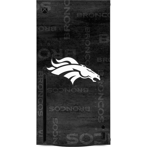 NFL Denver Broncos Black & White Xbox Series X Console Skin