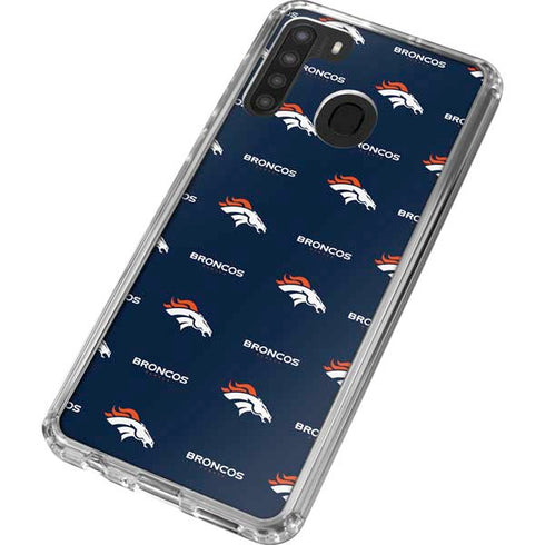 NFL Denver Broncos Blitz Series Galaxy A21 Clear Case