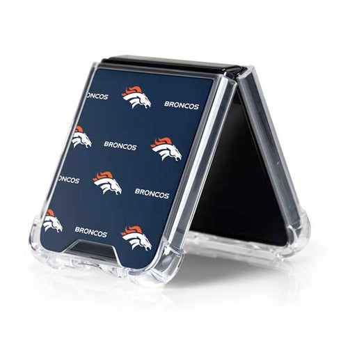 NFL Denver Broncos Blitz Series Galaxy Z Flip5 5G Clear Case