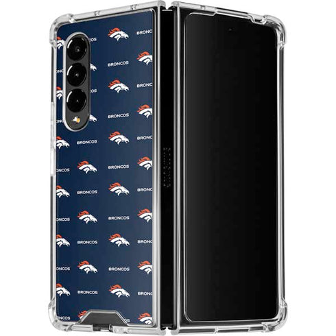 NFL Denver Broncos Blitz Series Galaxy Z Fold4 5G Clear Case