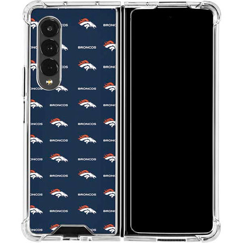 NFL Denver Broncos Blitz Series Galaxy Z Fold4 5G Clear Case