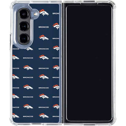 NFL Denver Broncos Blitz Series Galaxy Z Fold5 5G Clear Case